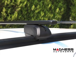 Alfa Romeo Stelvio Roof Rack Cross Bars - for models w/ factory roof rails - Black - Starlock